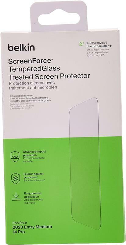 Захисне скло Belkin TemperedGlass Screen Protection для Apple iPhone 15/14 Pro (OVA135ZZ)