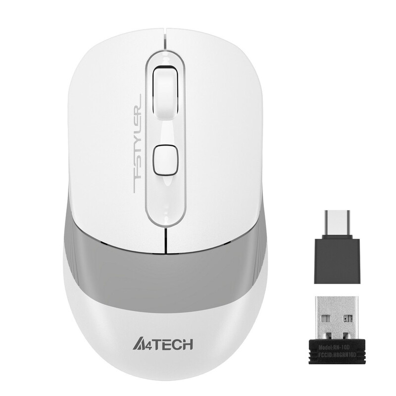 Миша бездротова A4Tech Fstyler FG10CS Air Grayish White