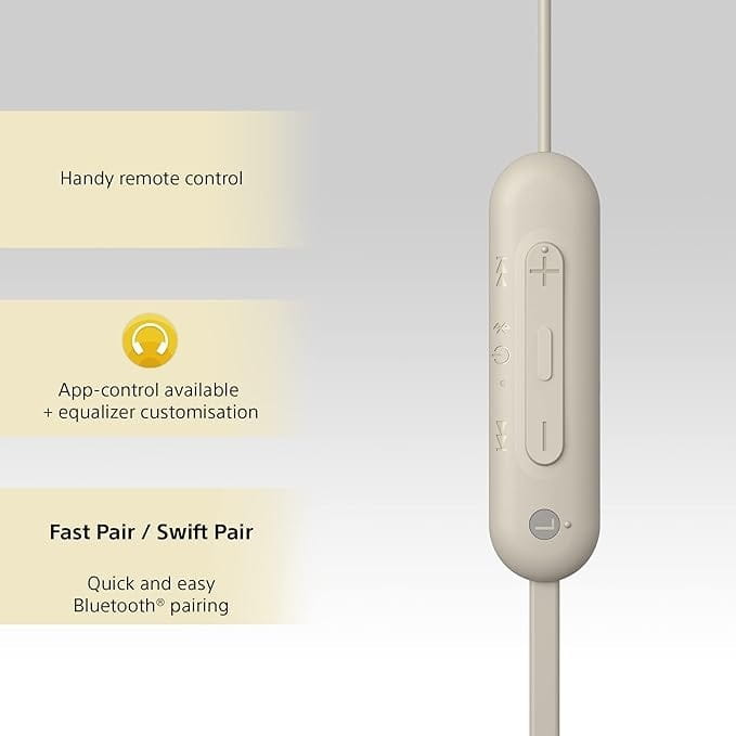 Bluetooth-гарнитура Sony WI-C100 Beige (WIC100C.CE7)