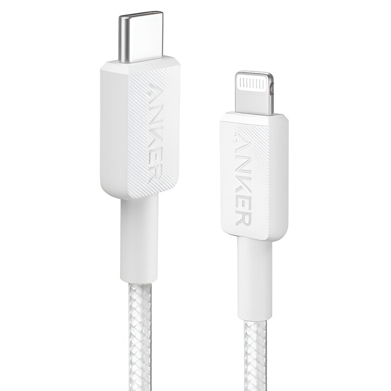 Кабель Anker 322 USB-C - Lightning, 0.9 м, White (A81B5H21/A81B5G21)