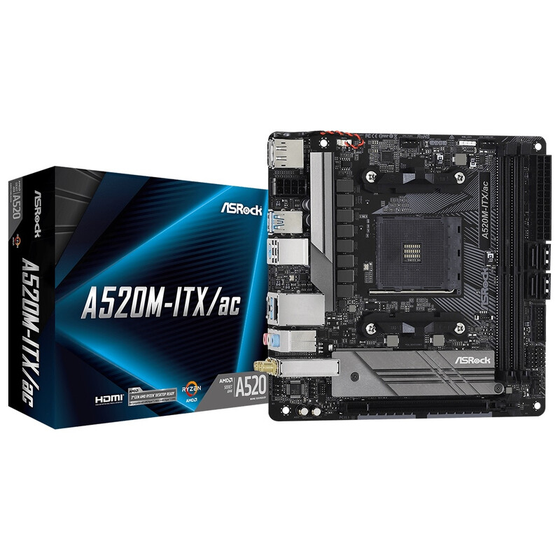 Материнская плата ASRock A520M-ITX/AC Socket AM4