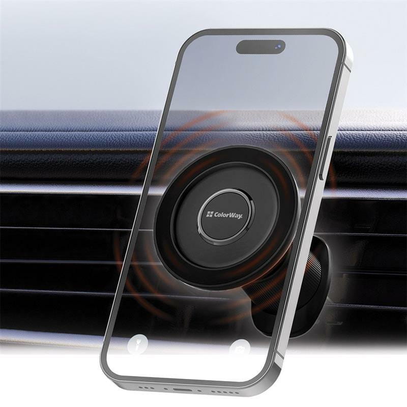 Держатель автомобильный СolorWay магнитный Air Vent-5 Black (CW-CHM15-BK)