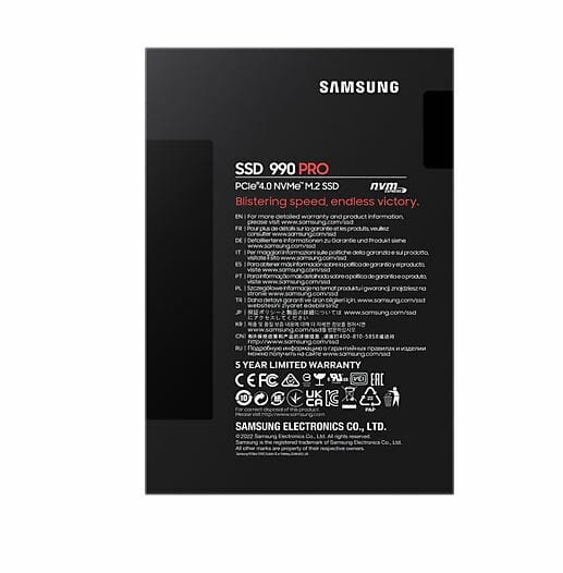Накопичувач SSD  4ТB Samsung 990 PRO M.2 2280 PCIe 4.0 x4 NVMe V-NAND TLC (MZ-V9P4T0BW)