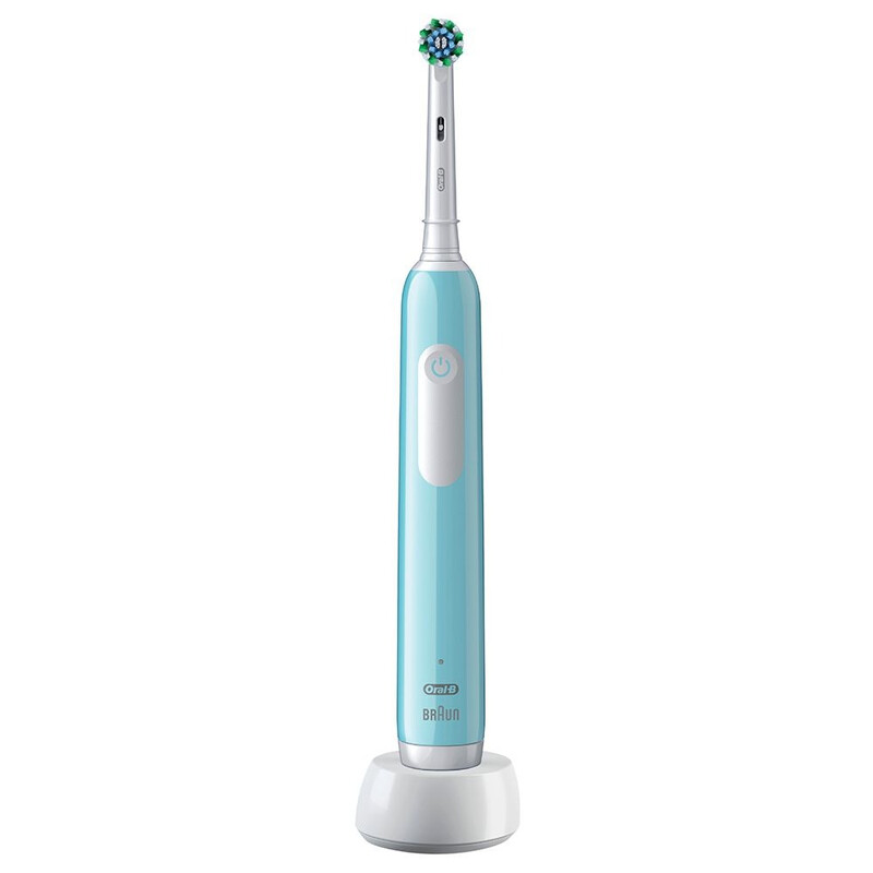 Зубна електрощітка Braun Oral-B Pro1 D305.513.3 CrossAction Caribbean Blue
