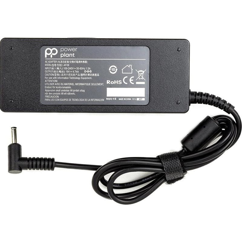 Блок живлення PowerPlant для ноутбука Asus 220V, 19V 90W 4.74A, 4.5x3.0 (AS90F4530)