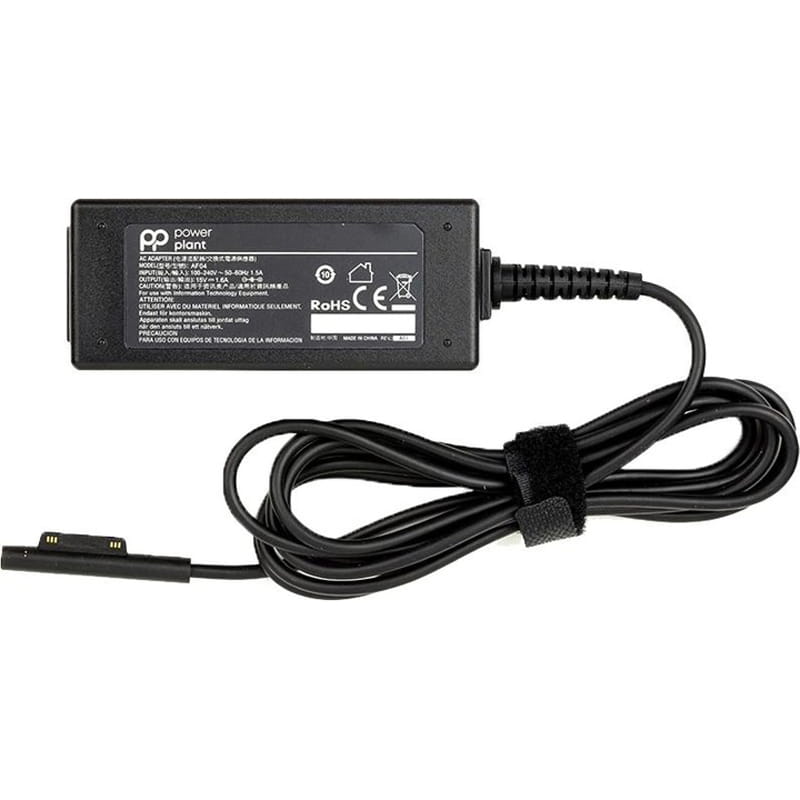 Блок живлення PowerPlant для ноутбука Microsoft 220V, 15V 24W 1.6A, MS4 (MI24CMS4)