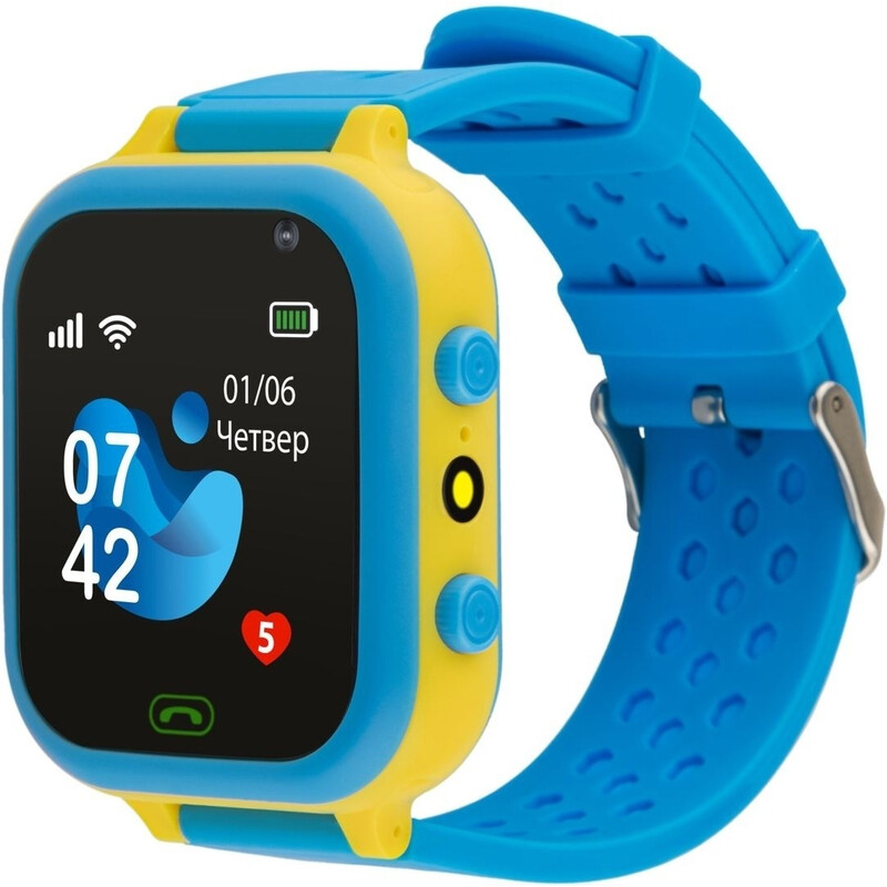 Детские смарт-часы AmiGo GO009 Glory Camera+LED WiFi Blue Yellow