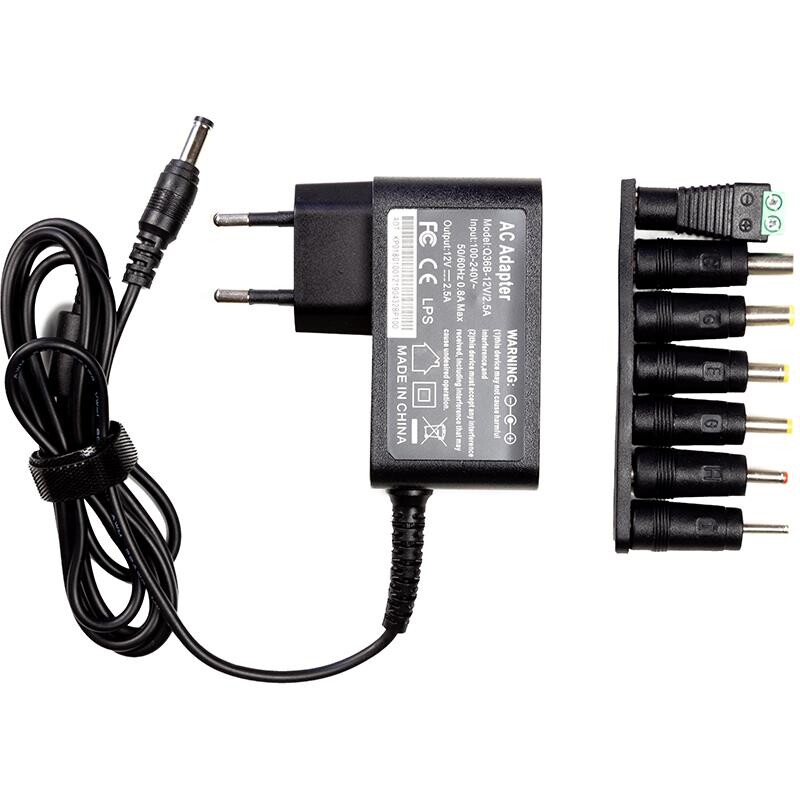 Універсальний блок живлення PowerPlant для ноутбуков 220V, 30W, 12V 2.5A (NA700226)