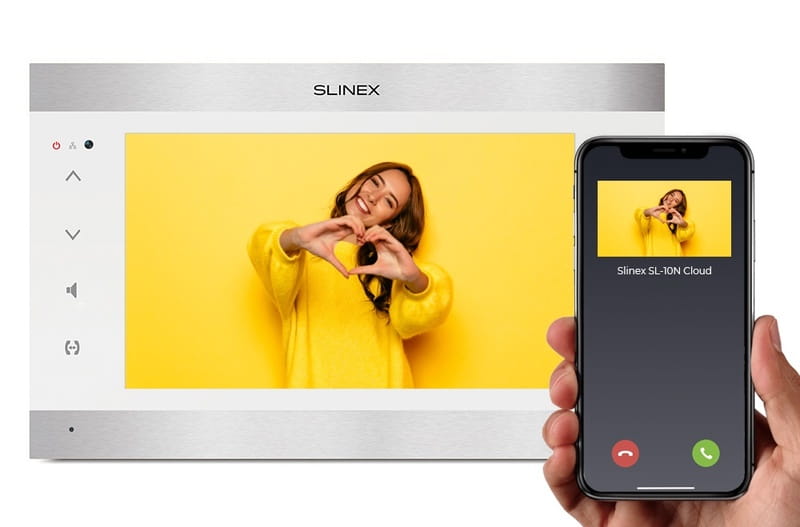 IP видеодомофон Slinex SL-10N Cloud (silver + white)