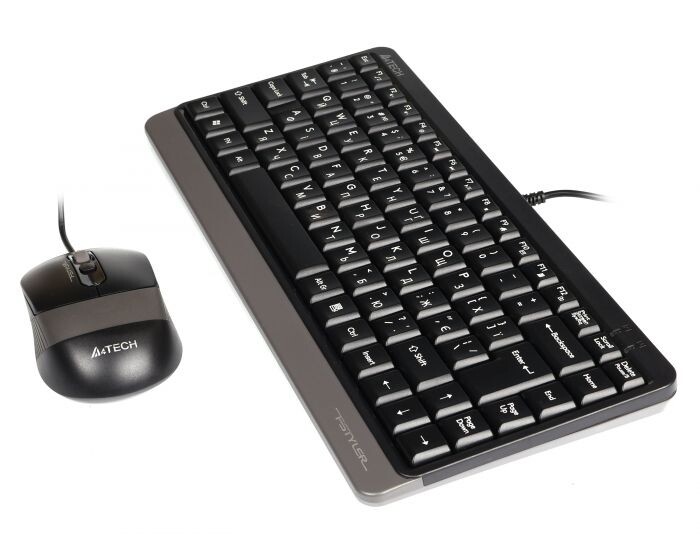 Комплект (клавіатура, миша) A4Tech Fstyler F1110 Grey USB