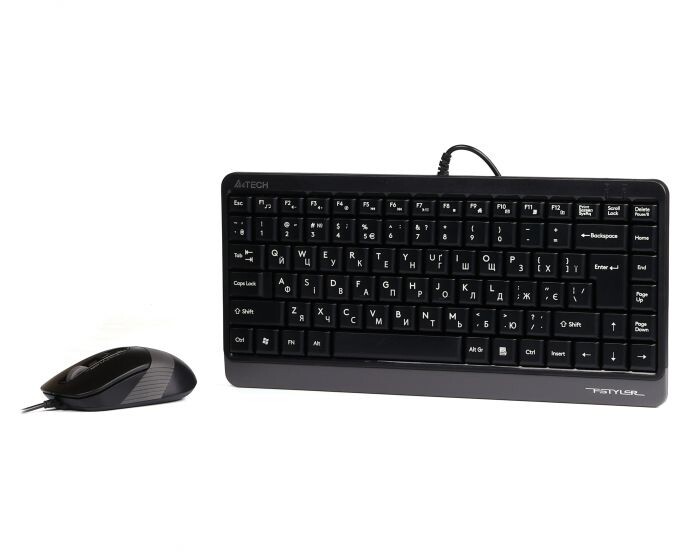 Комплект (клавіатура, миша) A4Tech Fstyler F1110 Grey USB