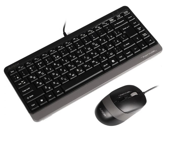 Комплект (клавіатура, миша) A4Tech Fstyler F1110 Grey USB