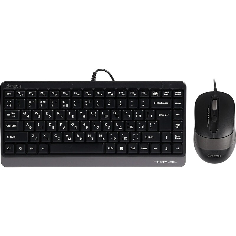 Комплект (клавіатура, миша) A4Tech Fstyler F1110 Grey USB