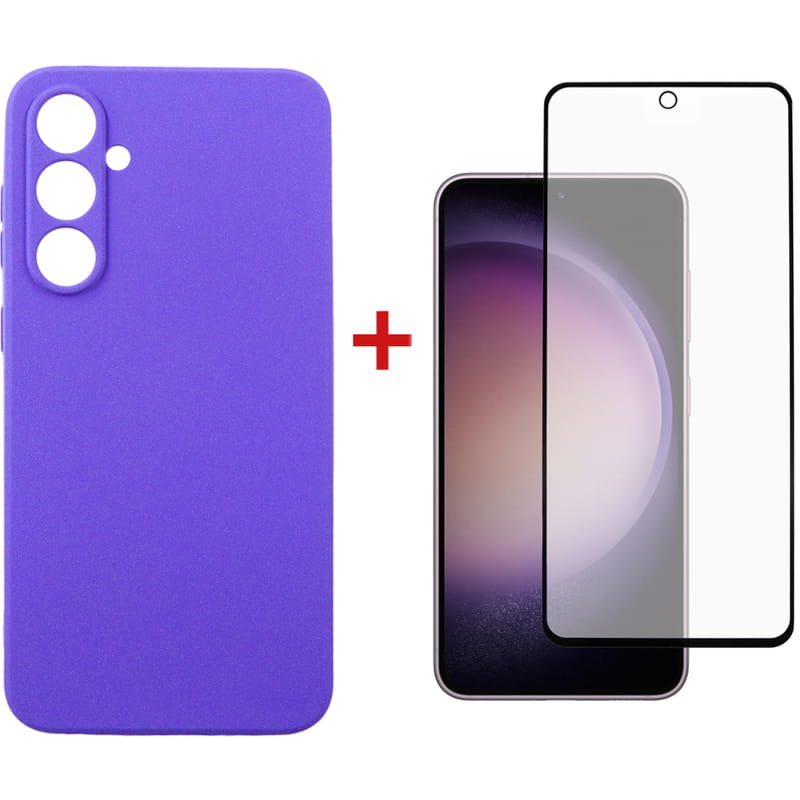Чeхол-накладка Dengos для Samsung Galaxy S23 FE SM-S711 Purple (DG-KM-12) + защитное стекло