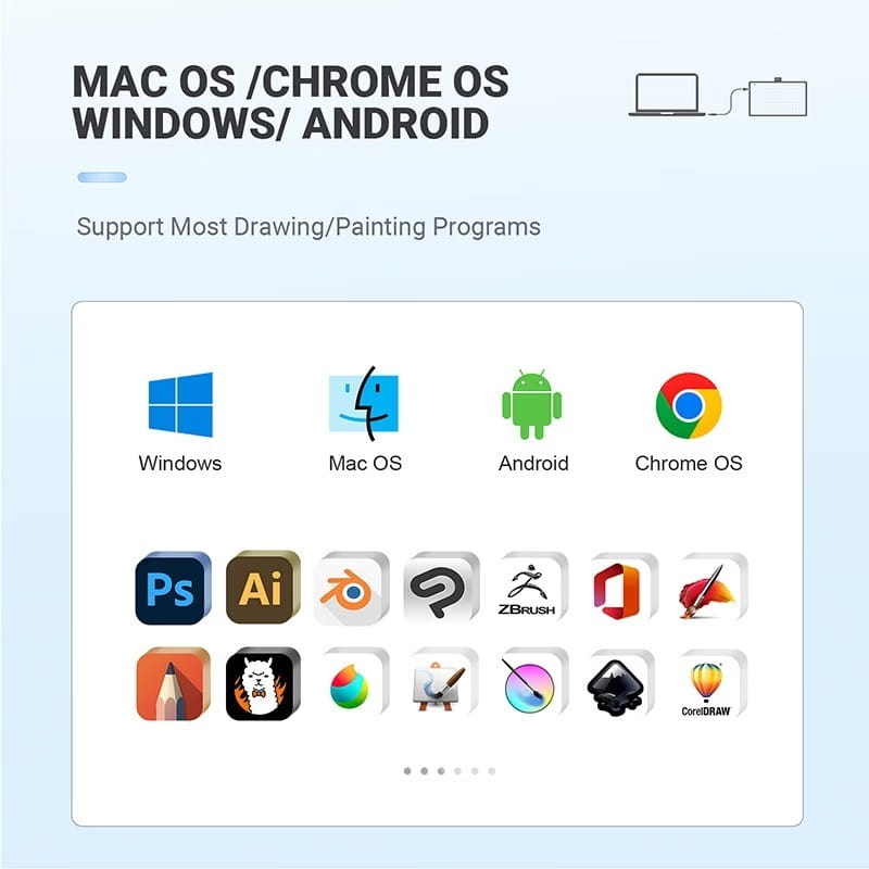 Графічний планшет Parblo Ninos N4 Blue