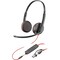 Фото - Гарнитура Poly BlackWire C3225  USB-C HS Stereo +3.5mm Plug +USB-C/A Adapter Bulk Black (8X229A6) | click.ua