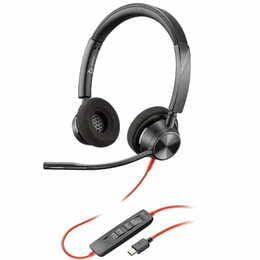 Гарнітура Poly стерео On-ear Poly Blackwire 3320-M Black (8X220AA)