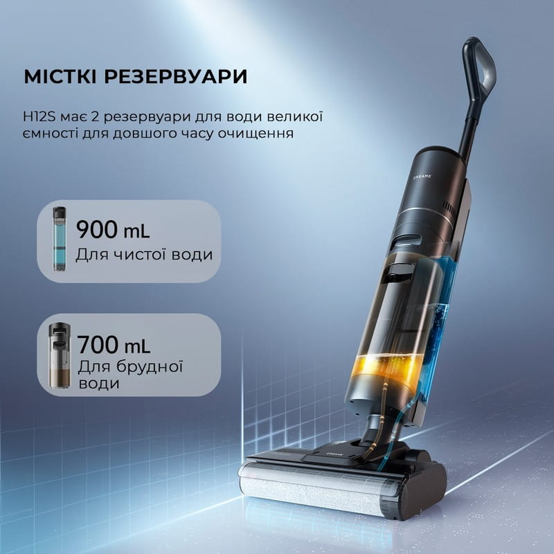 Акумуляторний миючий пилосос Dreame Wet & Dry Vacuum Cleaner H12S (HHR30B)
