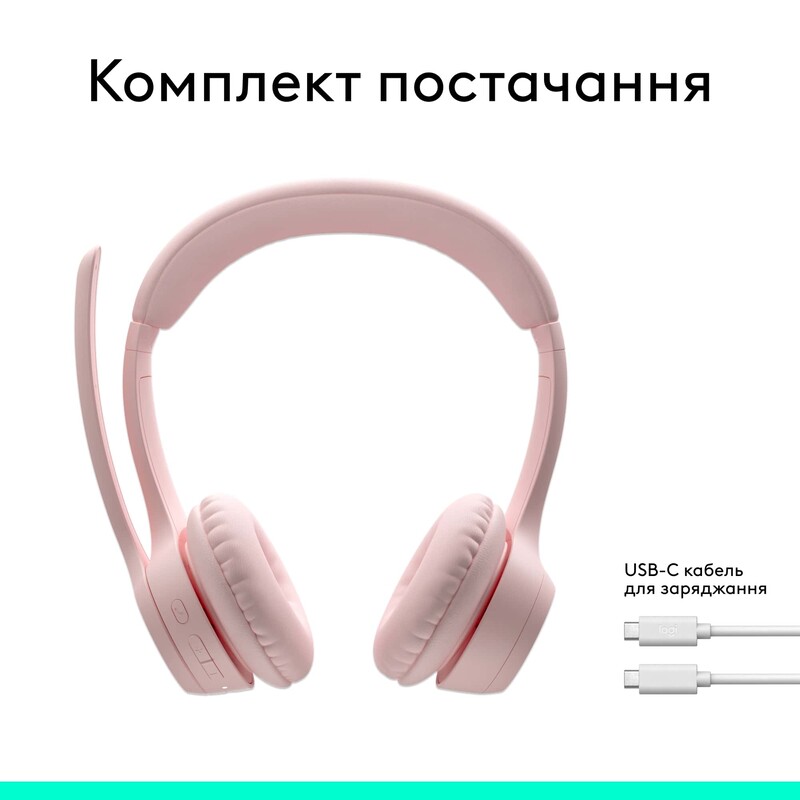 Bluetooth-гарнитура Logitech Zone 300 Wireless Rose (981-001412)