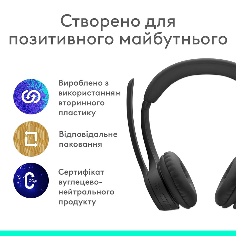 Bluetooth-гарнитура Logitech Zone 300 Wireless Black (981-001407)