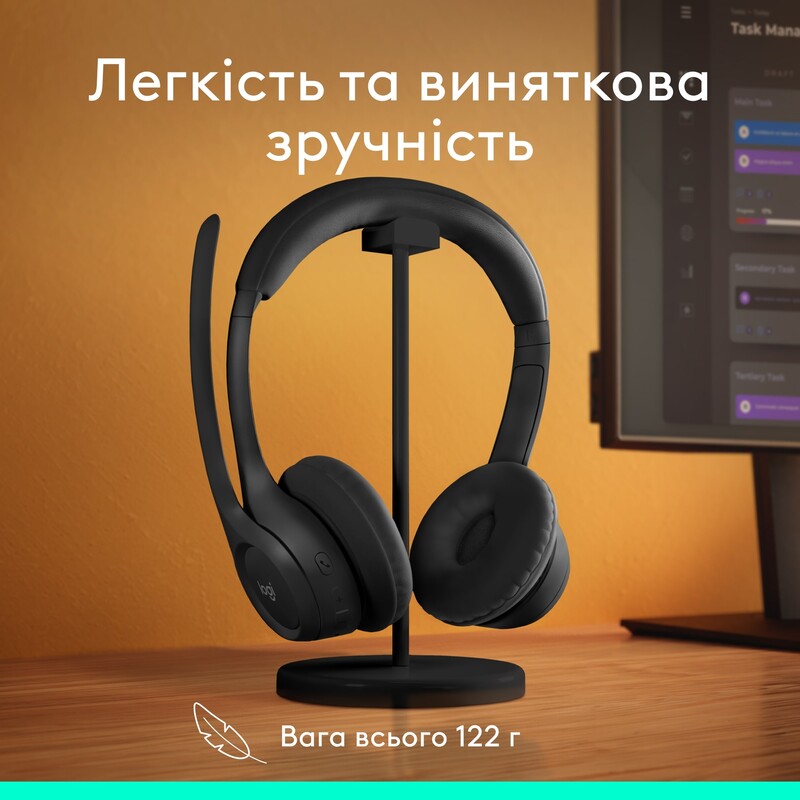 Bluetooth-гарнитура Logitech Zone 300 Wireless Black (981-001407)