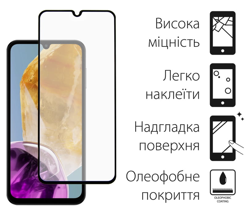 Чeхол-накладка Dengos для Samsung Galaxy M15 SM-M156 Blue (DG-KM-89) + защитное стекло