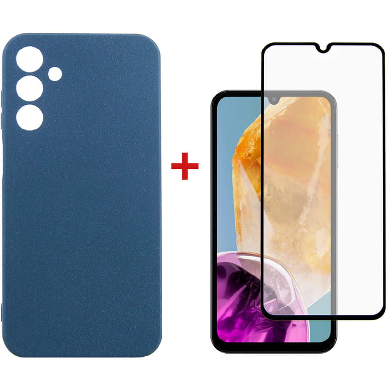 Чeхол-накладка Dengos для Samsung Galaxy M15 SM-M156 Blue (DG-KM-89) + защитное стекло