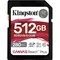 Фото - Карта пам`яті SDXC 512GB UHS-II/U3 Class 10 Kingston Canvas React Plus V60 SD R280/W150MB/s (SDR2V6/512GB) | click.ua
