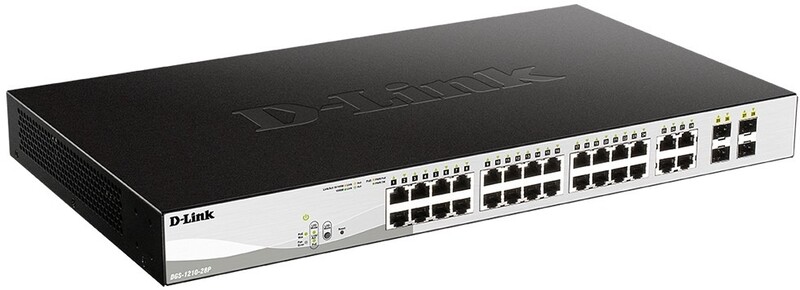 Комутатор D-Link DGS-1210-28P (24port 1GE PoE, 4x1GE/SFP, WebSmart)