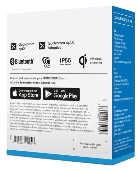 Bluetooth-гарнитура Sennheiser Momentum Sport True Wireless Olive (700306)