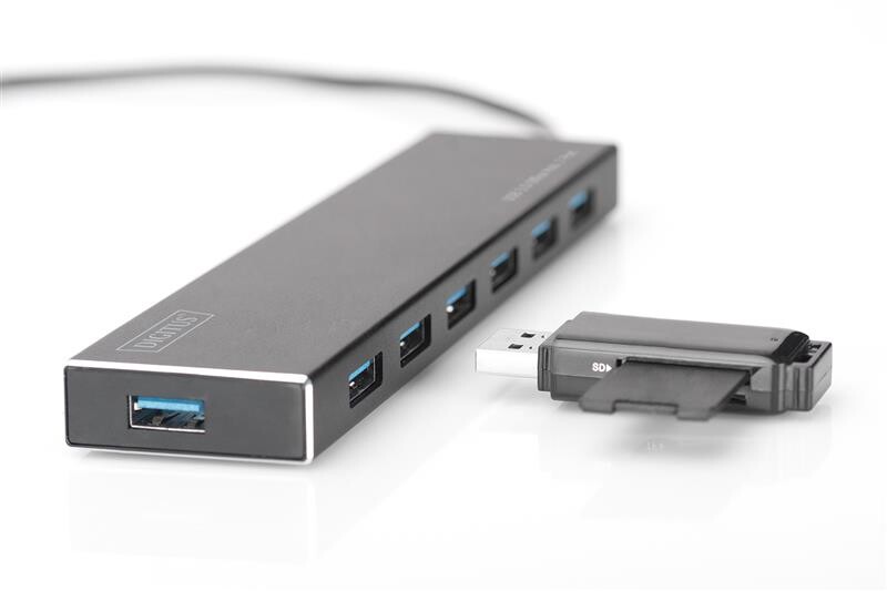 Концентратор USB 3.0 Digitus Office Hub, 7xUSB 3.0 (DA-70241-1)