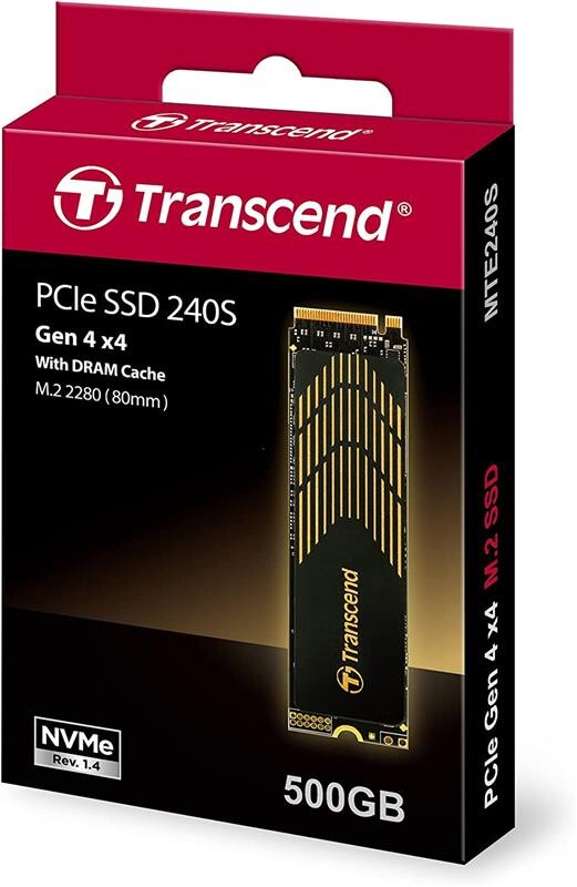 Накопитель SSD 500GB Transcend MTE240S M.2 2280 PCIe 3.0 x4 3D TLC (TS500GMTE240S)