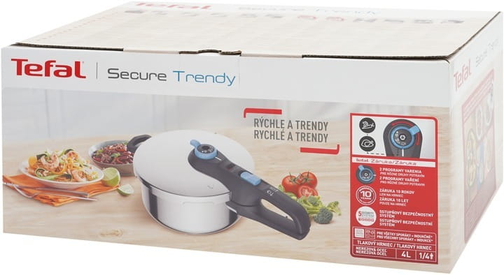 Скороварка Tefal Secure Trendy з паровим кошиком 4 л (P2580402)
