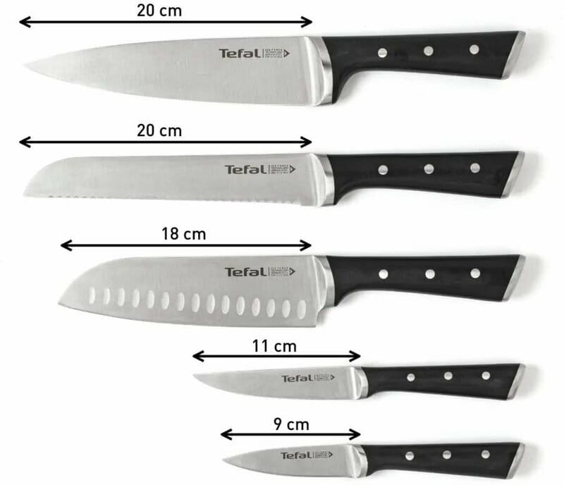 Набір ножів Tefal Ice Force у дерев`яній колоді 5 предметів (K232S574)
