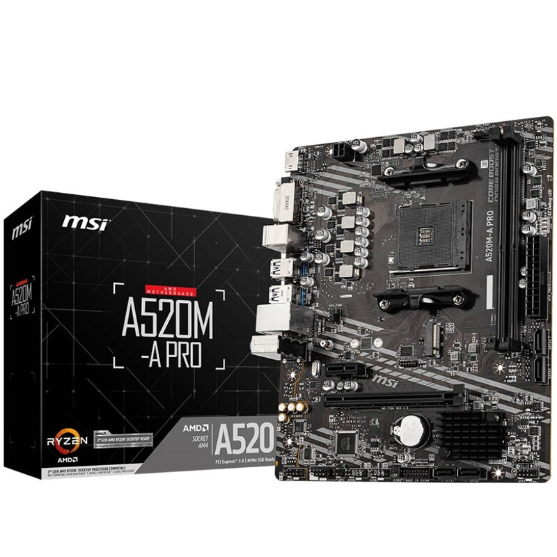 Материнська плата MSI A520M-A Pro Socket AM4