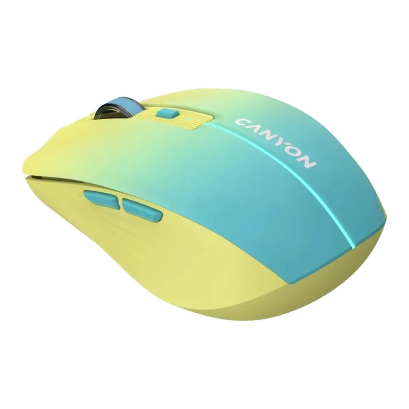 Миша бездротова Canyon MW-44 LED Rechargeable Wireless/Bluetooth Yellow Blue (CNS-CMSW44UA)
