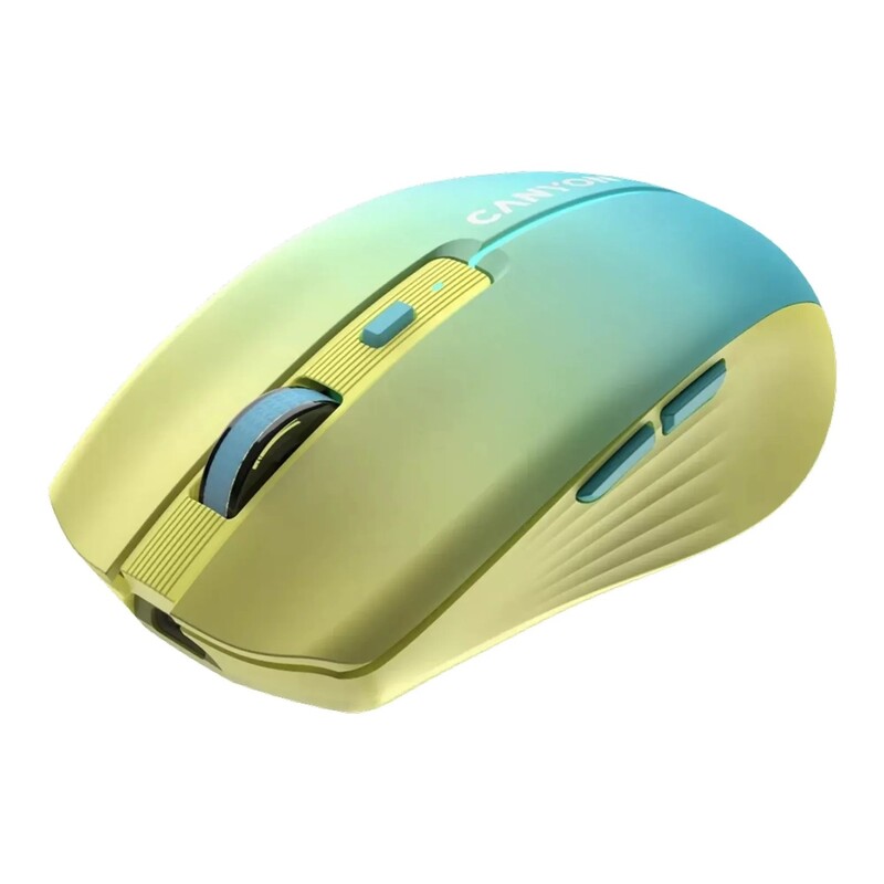 Миша бездротова Canyon MW-44 LED Rechargeable Wireless/Bluetooth Yellow Blue (CNS-CMSW44UA)
