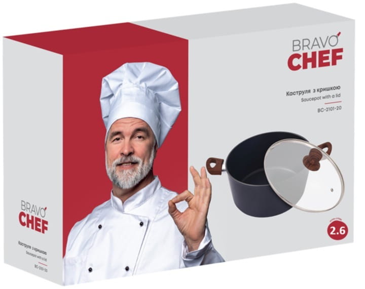 Каструля Bravo Chef 20 см 2.6 л (BC-2101-20)