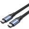 Фото - Кабель Vention USB-C - USB-C (M/M), 1 м, Black/Blue (TAVHF) | click.ua