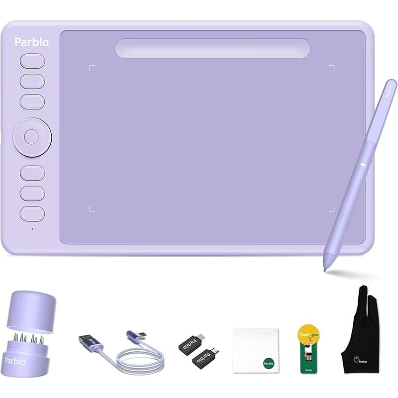 Графічний планшет Parblo Intangbo S Purple