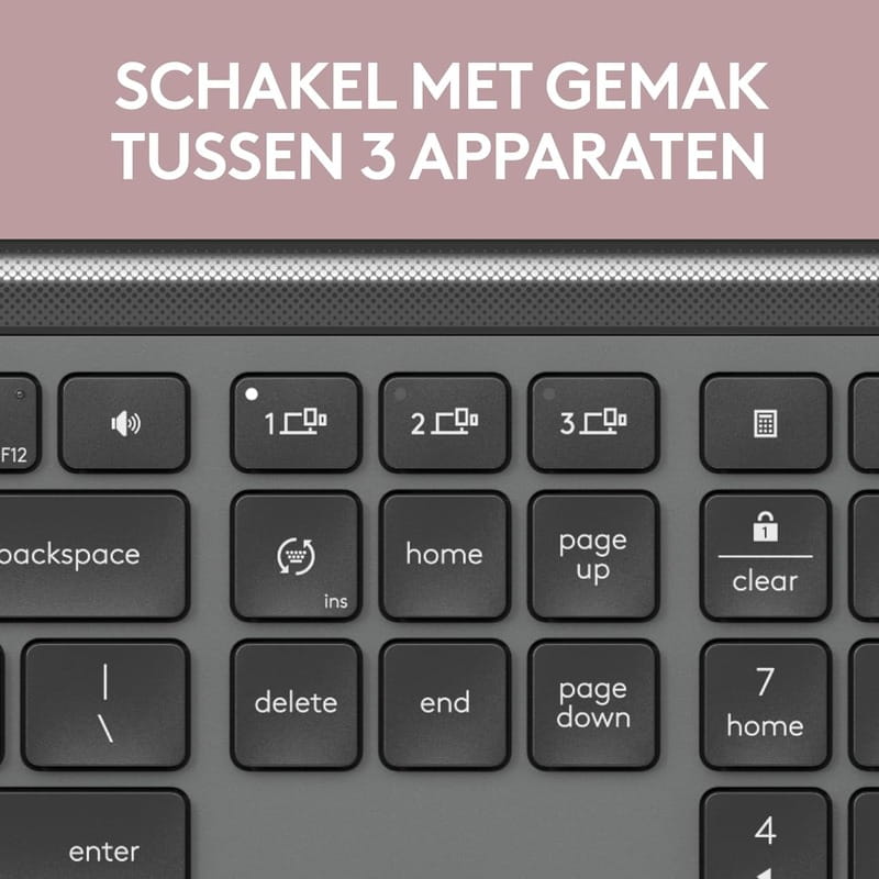 Клавiатура бездротова Logitech Signature Slim K950 US Graphite USB (920-012465)