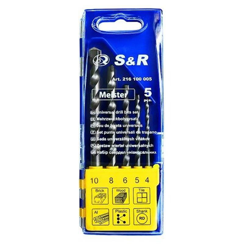 Набор сверл S&R 5шт (216100005)