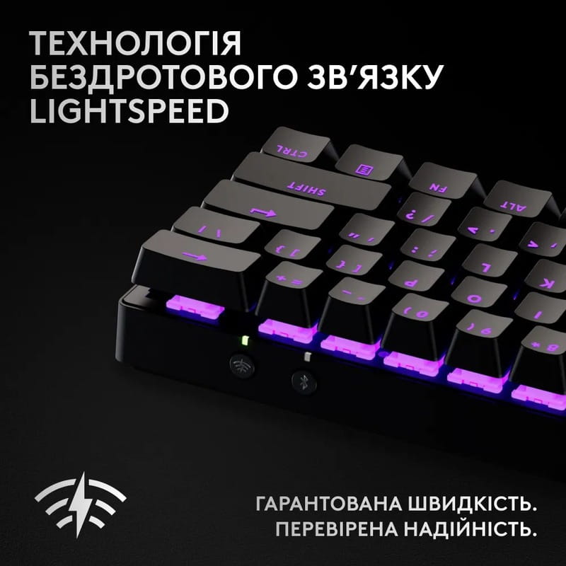 Клавиатура беспроводная Logitech G PRO X 60 TKL GX Optical Tactile Black (920-011911)