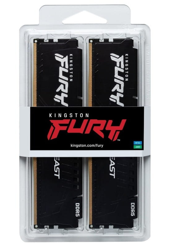 Модуль пам`яті DDR5 2x16GB/6000 Kingston Fury Beast Black (KF560C36BBE2K2-32)