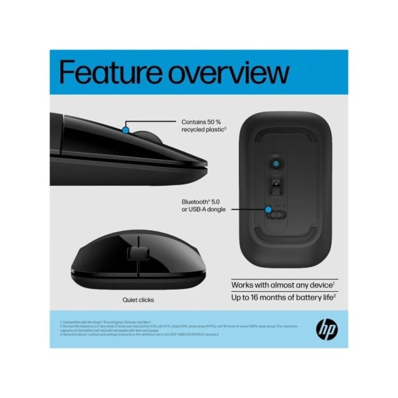 Мышь беспроводная HP Z3700 Black (758A8AA)