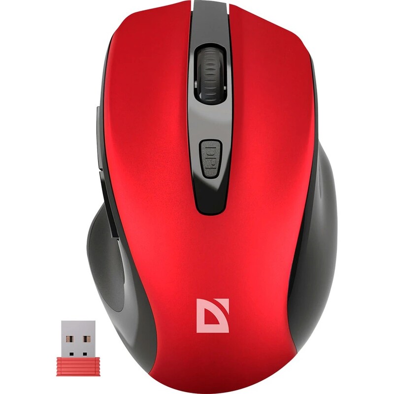Мышь беспроводная Defender Prime MB-053 Red/Black (52052)
