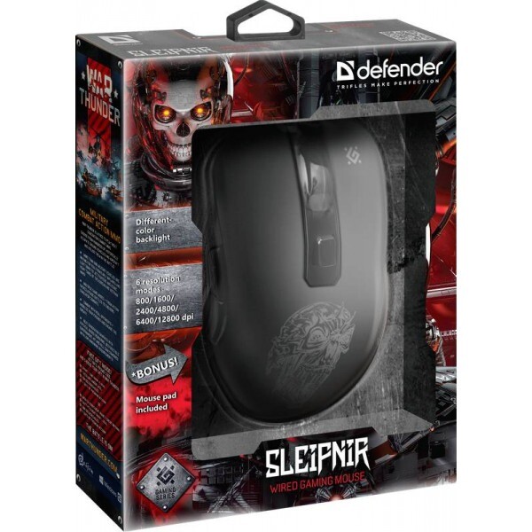 Мышь Defender Sleipnir GM-927 + коврик Black (52927)