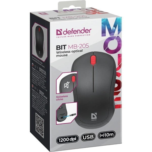Миша бездротова Defender Bit MB-205 Black (52205)