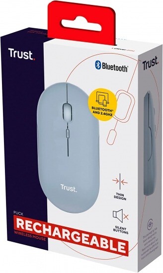 Миша бездротова Trust Puck Rechargeable Blue (24126)