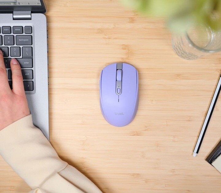 Мышь беспроводная Trust Ozaa Compact Multi-Device Purple (25384)